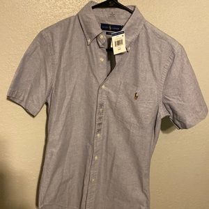 Ralph Lauren Boys Size Small Short Sleeve Slim Fit Button Down Brand new